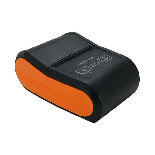 H22 Orange Wireless Thermal Receipt Printer - 80mm/s High-Speed, 203 DPI Resolution, Ink-Free Printing Tool with Bluetooth 5.0, 1500mAh Battery, USB-C Interface, US Plug (100-240V) - Portable for