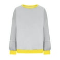 thumbnail image 5 of ShiShine Womens Sweatshirts Casual Oversized Pullover Tops Crewneck Long Sleeve Color Block Tunic Outfits, 5 of 5