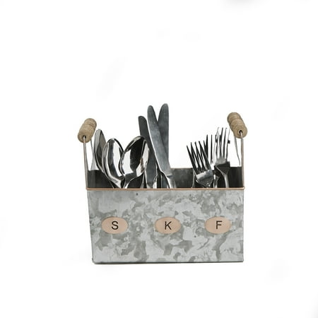 Mind Reader Galvanized Utensils Caddy Serve Ware Holder Basket Kitchen Condiment Organizer W Handle Forks Spoons Knives Dining Table Mind Reader Galvanized Utensils Caddy Serve Ware Holder Basket Kitchen Condiment Organizer W Handle Forks Spoons Knives Dining Table