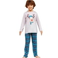 thumbnail image 3 of RKSTN Christmas Pajamas for Family Fashion Long Sleeves Tops and Pants Sleepwear for Dad / Mom/ Kids Cute Elk Snow Printed Matching Pajamas Set(Kids), 3 of 8