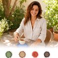 thumbnail image 5 of JHyouerji Woven Round Insulated Placemat 5in Orange Table Mat Hotel Home Dining Table Heat Protection Decorative Coaster, 5 of 5