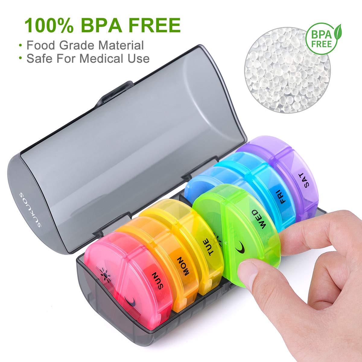 Sukuos Weekly AM/PM Pill Organizer photo 6