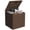 Brown, variant on GOCAPTAIN 28 Gallon Resin Deck Box, Lockable Outdoor Storage Box, Waterproof UV Resistant Outdoor Organizer for Patio Cushions, Garden Tools, Pool Supplies, Imitation Rattan, Black