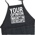 thumbnail image 3 of Apronmen, Funny Aprons for Men - Your Opinion - 100% Cotton with Pockets - Black Denim, 3 of 6