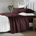 thumbnail image 3 of Superior Egyptian Cotton Deep Pocket 650 TC Sheet Set, Olympic Queen, Plum, 3 of 9