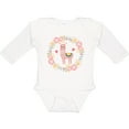 thumbnail image 3 of Inktastic Llama Rose Flower Wreath Girls Long Sleeve Baby Bodysuit, 3 of 5
