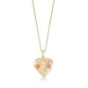 Ross-Simons Child's 14kt Tri-Colored Gold Floral Cross Heart Locket Necklace for Children
