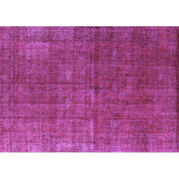 Ahgly Company Machine Washable Indoor Rectangle Oriental Purple Industrial Area Rugs, 5' x 7'