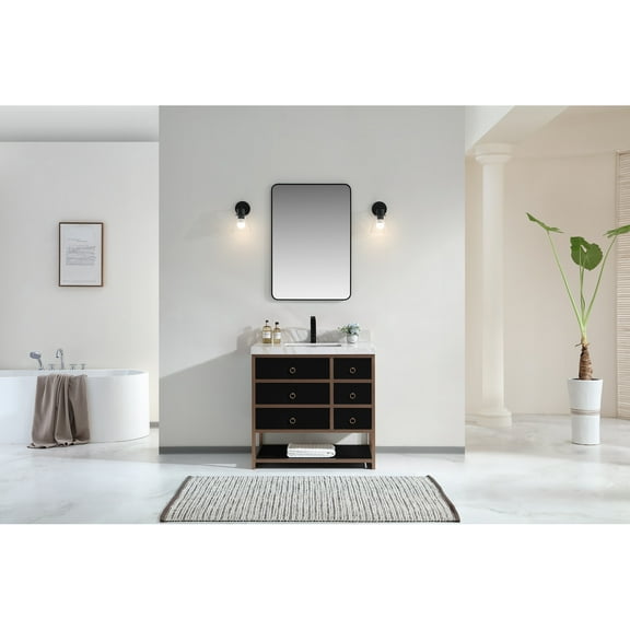 Legion Furniture WK2438-36-BG-WITH WHITE NATURAL TOP