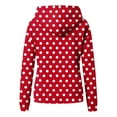 thumbnail image 3 of Chbgutlmr Sweatshirt for Women Long Sleeve Polka Dots Loose Comfy Drop Shoulder Hoodies Pullover Tops, 3 of 4