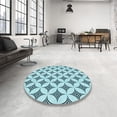 thumbnail image 4 of Ahgly Company Machine Washable Indoor Rectangle Transitional Deep-Sea Green Area Rugs, 2' x 4', 4 of 7