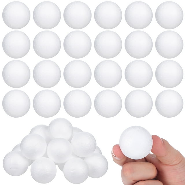 100pcs Wedding Decoration Modeling Craft Solid Polystyrene Balls Round Spheres DIY Stuff (Solid 4cm)