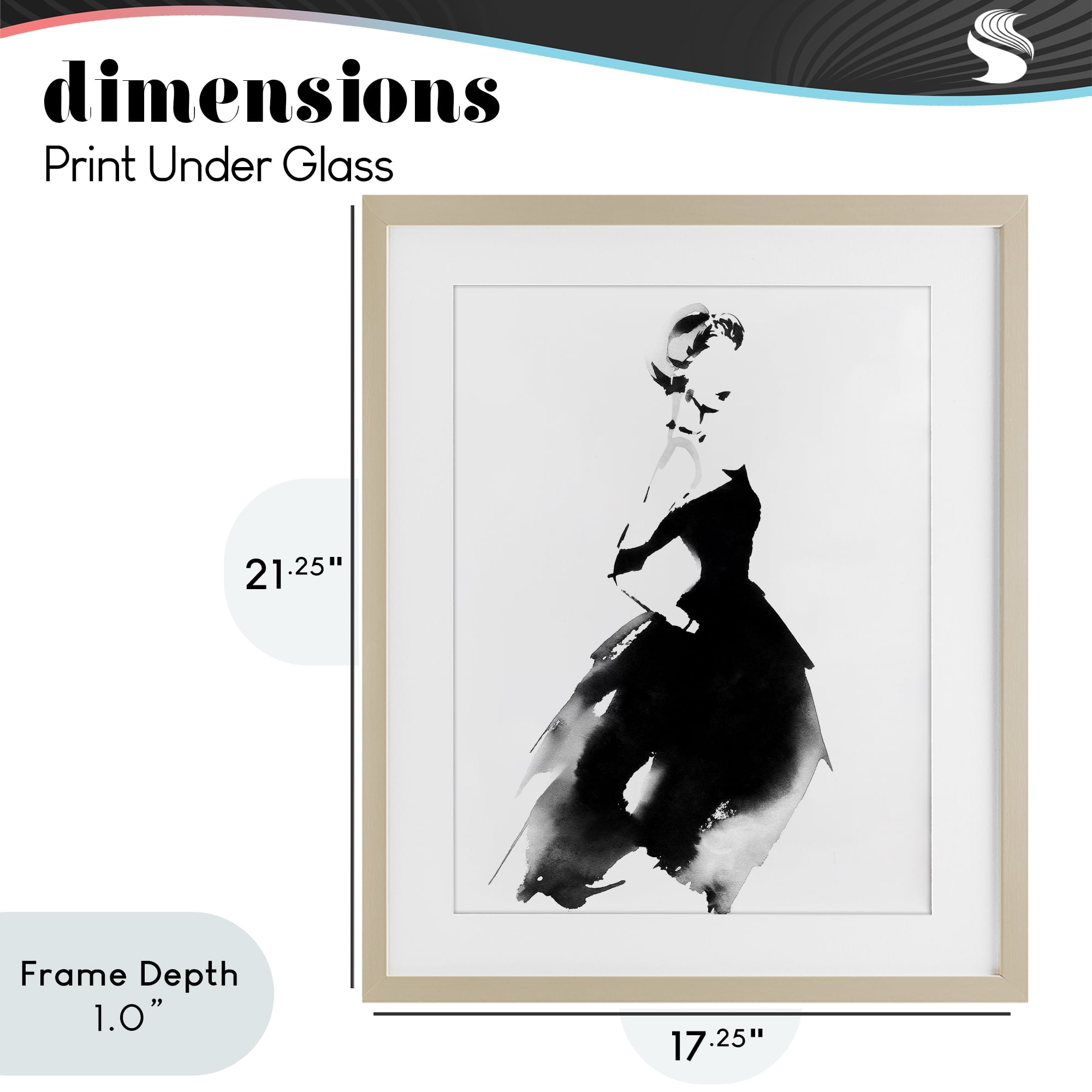 Stupell Industries Shadow Waltz Silhouette Birch Framed Print Under Glass, design by Svetlana Aleynikova