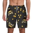 thumbnail image 3 of Uemuo Bumblebee Pattern Mens Swim Trunks Quick Dry Board Shorts with Mesh Lining, Stretch Beach Shorts Quick Dry No-Chafing Board Shorts-XX-Large, 3 of 9