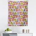 thumbnail image 1 of Colorful Tapestry, Ornate Owl Crowd with Different Sights Polka Dots Like Matryoshka Dolls Fun Retro Theme, Fabric Wall Hanging Decor for Bedroom Living Room Dorm, 5 Sizes, Multicolor, by Ambesonne, 1 of 1
