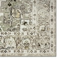 thumbnail image 6 of Everwash Treasure Rubia Traditional Medallion Machine Washable Indoor Area Rug, Ivory/Beige, 5'2"x7'2", 6 of 11
