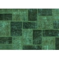 thumbnail image 1 of Ahgly Company Machine Washable Indoor Rectangle Patchwork Turquoise Blue Transitional Area Rugs, 7' x 10', 1 of 4
