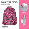 thumbnail image 5 of Leopard Print Backpack for School,Cute School Bag,Schoolbag with Adjustable Shoulder Straps & Padded Back,15.3"x11"x7.1".﻿, 5 of 6