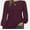 wine red, variant on Womens Long Sleeve Tops Dressy Casual Shirts Pleated Crewneck Basic Blouses Fall Trendy Outfits