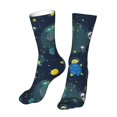 thumbnail image 6 of Goofa Space and Animals for 16in Socks, Funny Novelty Crazy Design Cotton Socks Sports Socks Knee High Socks For Men, Women,1Pairs - Gift For Working Friends, 6 of 7