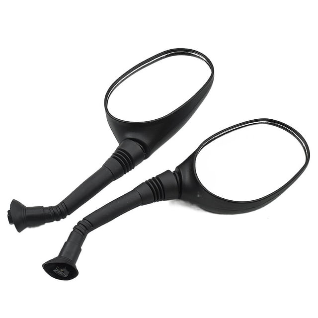 2pcs 6mm 8mm Motorcycle Rearview Mirror E-Bike Rearview Mirrors Electromobile Back Side Convex Mirror Classic Oval