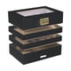 thumbnail image 3 of Joyero con compartimentos Vanity Elegante 4 capas Forro suave Almacenamiento de joyas Negro, 3 of 6
