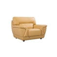 thumbnail image 4 of EK099 Yellow Color With Italian Leather Chair, 4 of 4