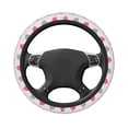 thumbnail image 3 of LNWH Car Steering Wheel Cover，Thickened Wear-Resistant Car Steering Wheel Cover Universal Fits Most Cars-Rose Heart Pink Pattern, 3 of 8