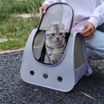 thumbnail image 2 of Wekity Pet Outing Backpack,Cat Backpacks for Carrying,Dog Carrier Backpack,Fully Ventilated Mesh Adjustable Portable Backpack,Pet Backpack for Traveling,Dog Carrier Bag for Hiking Walking Cycling-0619, 2 of 5