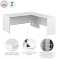 thumbnail image 2 of Bureau en L 65L Logan de Bestar, blanc pur, 2 of 4