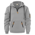 thumbnail image 2 of uikmnh Hoodies for Men 2025 Men's Winter Fashion Casual Large Sized Zipper Pocket Long Sleeved Hooded Sweatshirt Size:L, 2 of 3