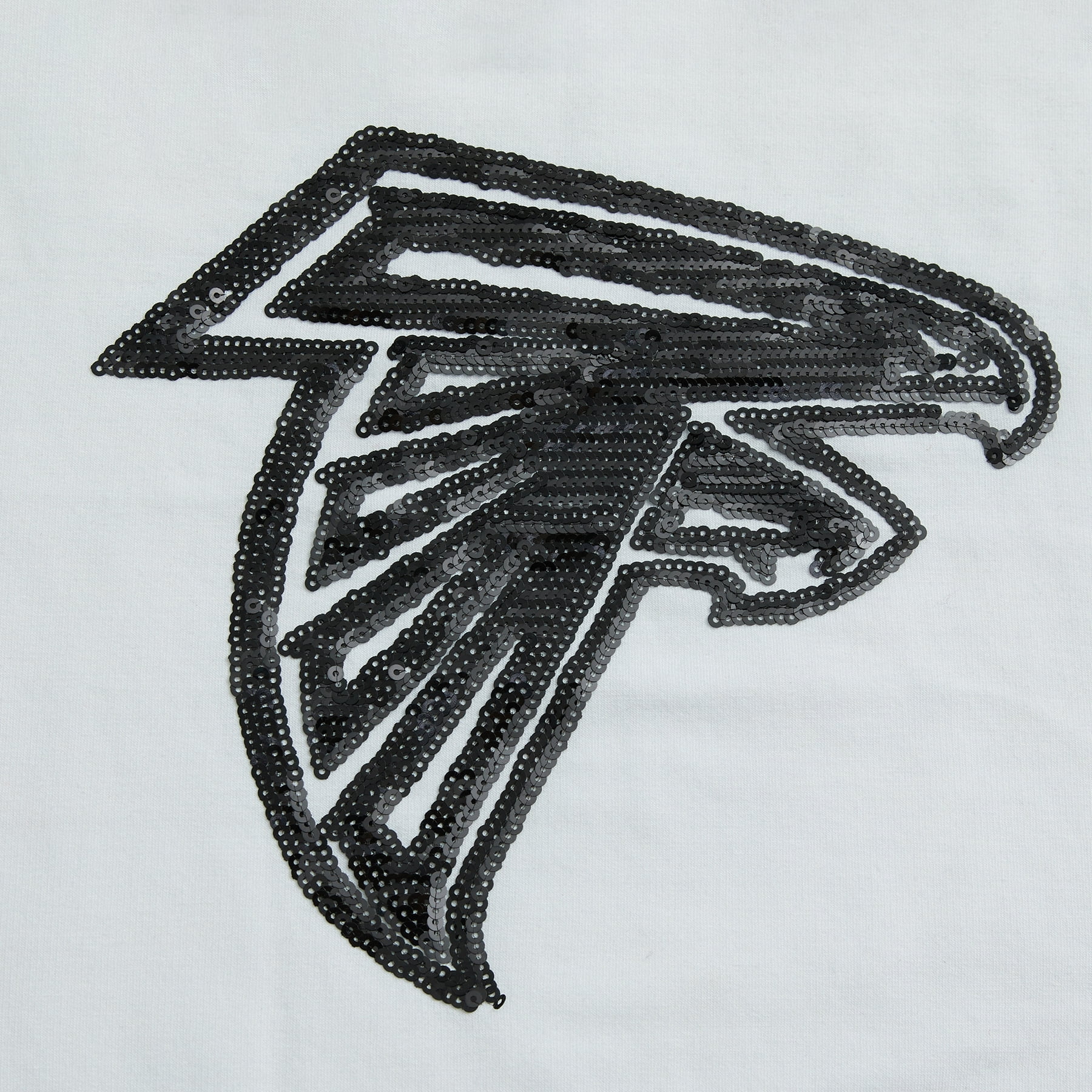 NFL Womens Atlanta Falcons Cozy Sequin Crew Neck Sweatshirt