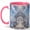 Pink, variant on White Sky Palace 11oz Ceramic Mug, Fantasy Castle Coffee Cup