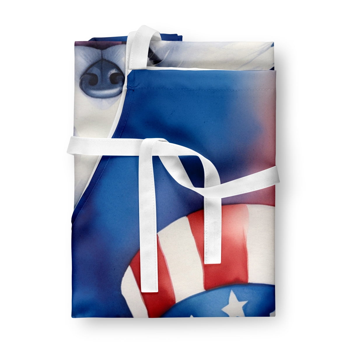 American Eskimo Patriotic American Apron 27 in x 30 in