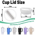 thumbnail image 6 of 40 OZ Tumbler Lid Replacement Fit for Stanley Cup, 2 Pack Clear Replacement Lids Fit for Stanley Travel Tumbler, Spill Proof Tumbler Covers for Stanley Cup Accessories (Clear - White), 6 of 12
