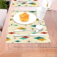 thumbnail image 6 of Mid Century Modern Placemats Set of 4 Retro Decor Table Mats for Kitchen Dining Table Holiday Party Heat Resistant Washable Farmhouse Yellow Place Mats, Linen 12x18 Inch, 6 of 6