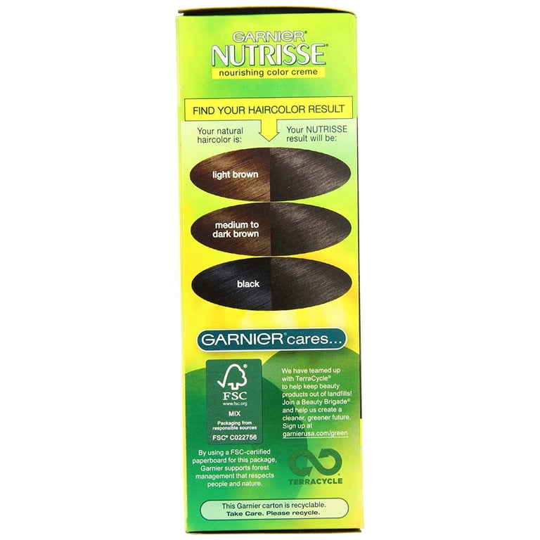 Garnier Nutrisse Permanent Hair color, 30 Darkest Brown - Walmart.com