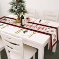 thumbnail image 4 of Decorative Table Banner Bobasndm Christmas Table Runner with Black Red Plaid Border and Christmas Trees Pattern Thick and Christmas Table Runner for Christmas Dining Table Decorations 72 X 12.9 I, 4 of 8