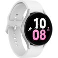 thumbnail image 4 of SAMSUNG Galaxy Watch 5 40mm Bluetooth Smartwatch con Cuerpo, Salud, Fitness y sueño, Vidrio de Zafiro, Seguimiento GPS Mejorado, Bisel Plateado con Banda Blanca (Reacondicionado), 4 of 5