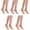 Natural skin, variant on 5 Pairs Women Super Thin Sheer Ankle Socks Breathable Nylon Hosiery Silk Texture Nonslip Cuffs Low Cut Short Socks