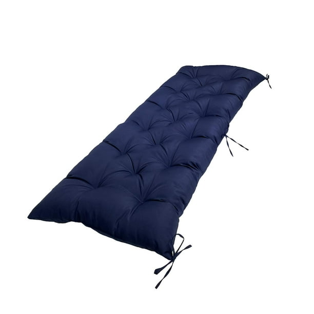 Cojín para Banco de Jardín, Cojín para Patio, Suave Y Cómodo, con Almohadilla de Asiento de Algodón PP, Rectangular, para Sofá, Tumbona, Silla de Azul