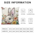 thumbnail image 5 of Nawypu  Easter Floral Tulip Garland Bunny Throw Pillow Cover, Spring Rabbit Holiday Cushion Case Decoration for Sofa Couch, 5 of 5