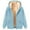 Sky Blue, variant on yillto Fleece Coat for Women Thick Warm Sherpa Fuzzy Lined Hoodie Zip up Sweatshirts Coat with Pockets