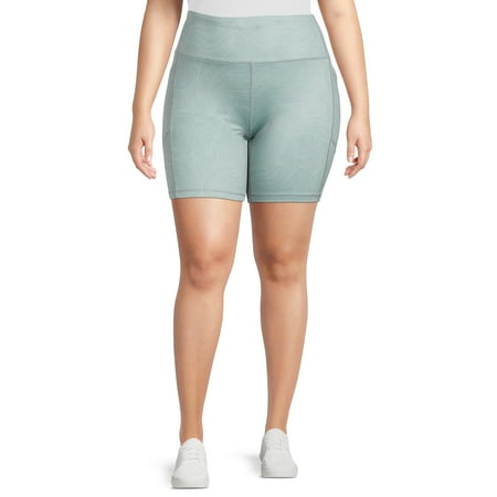 Avia Women's Plus Size High Waist Bike Shorts