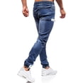 thumbnail image 7 of Mens Jeans with Zipper Pocket Solid Color Fashion Jean Trousers Stretch Casual Loose Fit Outdoor Denim Pants, 7 of 7