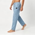thumbnail image 3 of Stamzod Summer Sweat Pants for Mens Casual Vacation Beach Pants with Pocket Lightweight Loose Straight Trousers Light Blue-1 XXXXXL, 3 of 7