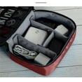 thumbnail image 4 of Minnieouse Bolsa de viaje impermeable con compartimento ajustable para mujer, organizador de almacenamiento, bolso de mano, estuche de artículos Envolturas para manijas de equipaje Vino rojo, 4 of 6