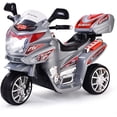 thumbnail image 1 of Costway Moto Montable para Niños Moto Eléctrica Juguete de Batería 6 V con 3 Ruedas Música Incorporada Focos Función Adelante y Atrás Gris, 1 of 8