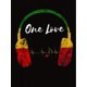 thumbnail image 2 of Camiseta de Mujer de Verano Suave1pc Women'S Casual Crew Neck T-Shirt with Geometric-Patterned Headphones and "One Love" Print, Polyester Knit Fabric, Medium Stretch, All-Season Comfort FitFather's, 2 of 7