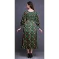 thumbnail image 4 of Bimba Ikat Women Printed Smocked Waist Long Casual Maxi RuffleÂ&nbsp;Dress-Medium, 4 of 5